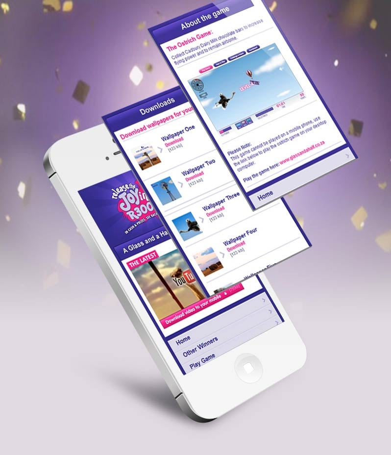 Cadbury Glass & a Half mobile site case study